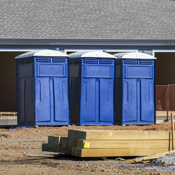 what is the expected delivery and pickup timeframe for the portable restrooms in Elysian Fields